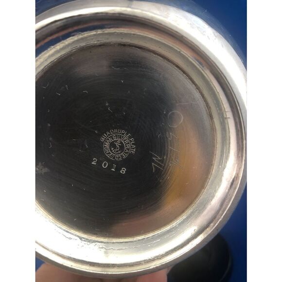 Homan quadruple Silver plated #2018 Floral Engraved Sugar Container Victorian - Picture 7 of 11